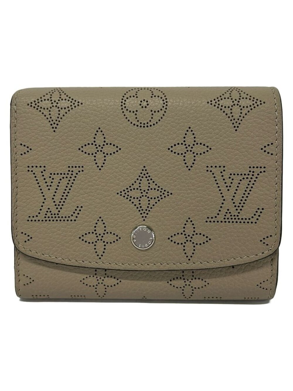 Louis Vuitton Bifold Wallet Mahina Portefeuille Iris Compact Galet Leather